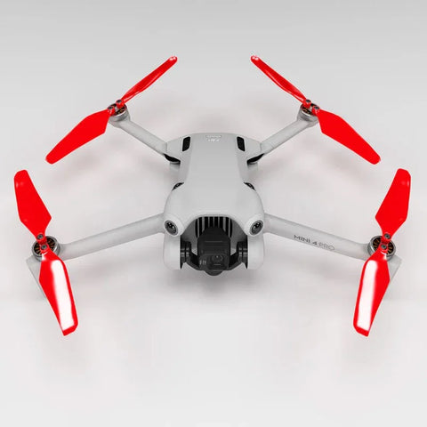 Master Airscrew - DJI Mini 4 Pro / 3 Pro Super Stealth Upgrade Propeller - Propel - Rød - Sæt med 4 stk.