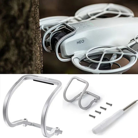 Gimbal Beskyttelsesbumper / Beslag til DJI Neo - Aluminium - Grå