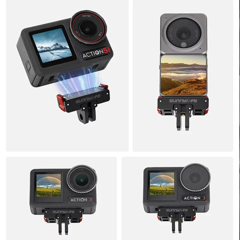 Hurtigudløserbeslag til DJI Osmo Action 5 Pro / 4 / 3 Magnetisk udløserbeslag