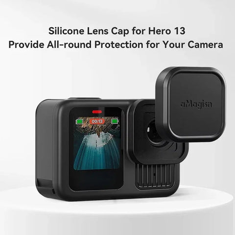 Linsedæksel til GoPro Hero13 Black i silikone - Sort