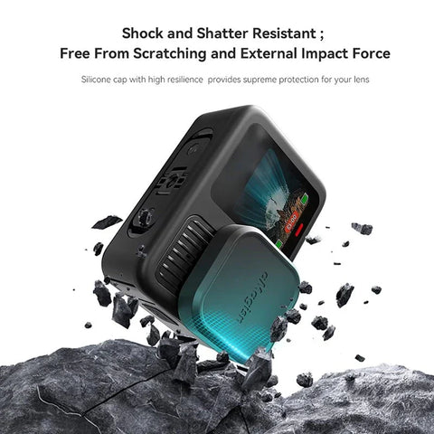 Linsedæksel til GoPro Hero13 Black i silikone - Sort