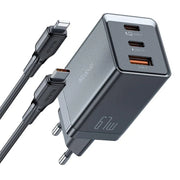 Mcdodo GaN 5 Mini Fast Charger Pro CH-1544 - Väggladdare - Snabbladdare QC4+ / PD 67W - 110-240V till USB - 3xUSB A/C - Svart - Action King