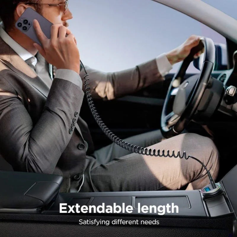 Joyroom Flexible Fast Charging Cable SA38, USB-C - Lightning Kabel, Spiral, 30W, 1.5m - Svart - Action King