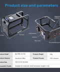 Telesin Skyddsram Multifunktion med cold shoe till DJI Action 5 Pro/4/3 - Aluminium - Action King