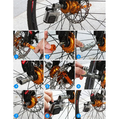 Monter GoPro på hjulnav/hjulaksel cykel 360 grader - 5mm gevind - Aluminium