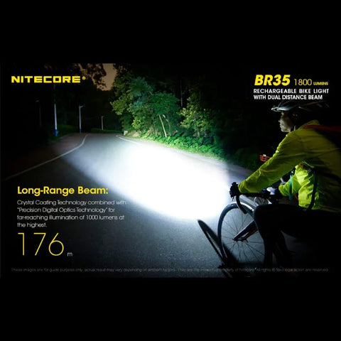 Nitecore BR35 Cykellygte USB-C - 1800lm