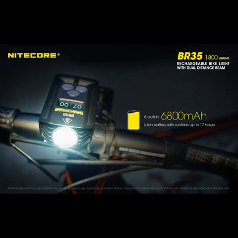 Nitecore BR35 Cykellygte USB-C - 1800lm