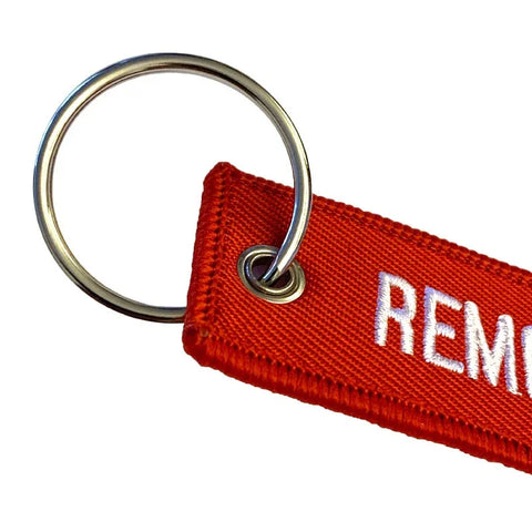 Lanyard - FJERN FØR FLYVNING - Rød/Hvid
