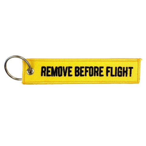 Lanyard - FJERN FØR FLYVNING - Gul/Sort