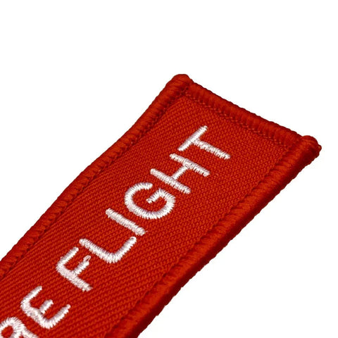 Lanyard - FJERN FØR FLYVNING - Rød/Hvid Pil