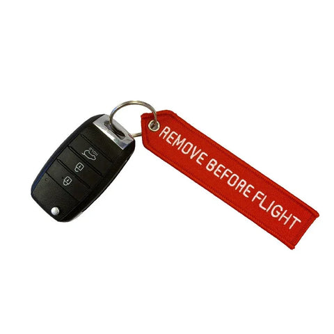 Lanyard - FJERN FØR FLYVNING - Rød/Hvid Pil