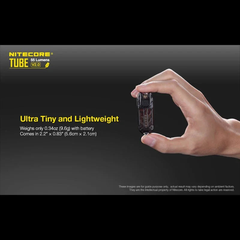 Nitecore TUBE V2.0 Nyckelringslampa - Svart - 55lm - Action King