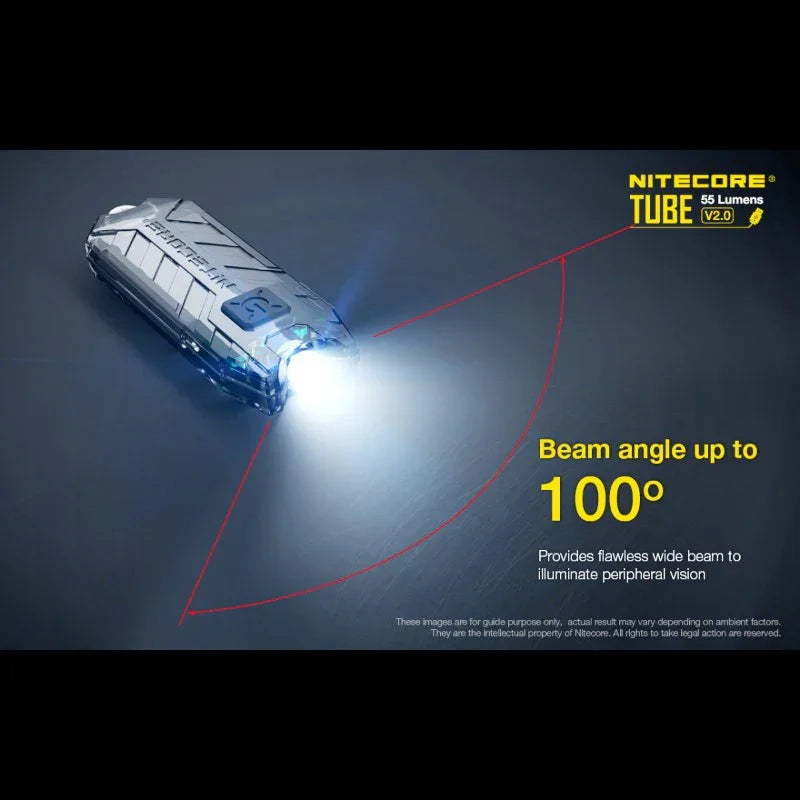 Nitecore TUBE V2.0 Nyckelringslampa - Svart - 55lm - Action King