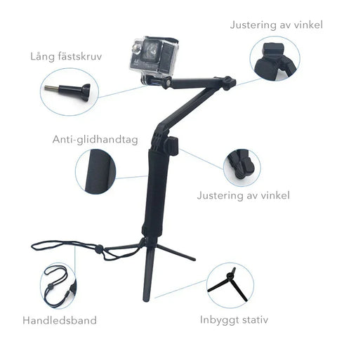 Håndstativ - Selfiestang - Stativ 200-620mm