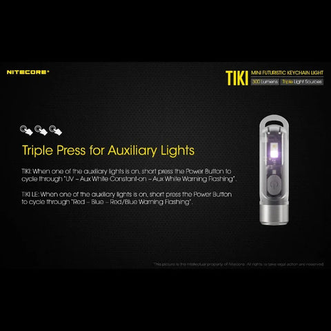 Nitecore TIKI Nøgleringslampe USB-C - 300lm