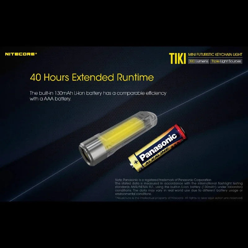 Nitecore TIKI Nyckelringslampa USB-C - 300lm - Action King