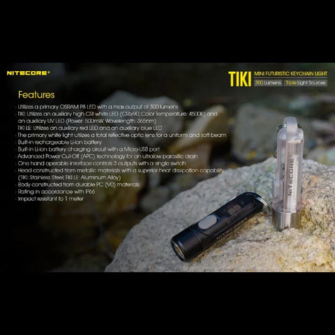 Nitecore TIKI Nøgleringslampe USB-C - 300lm