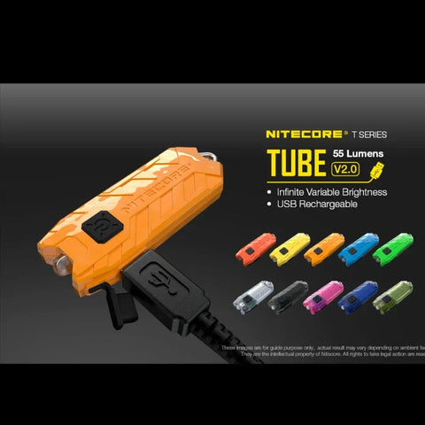 Nitecore TUBE V2.0 Nøgleringslampe - Orange - 55lm