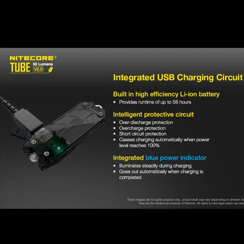 Nitecore TUBE V2.0 Nøgleringslampe - Orange - 55lm