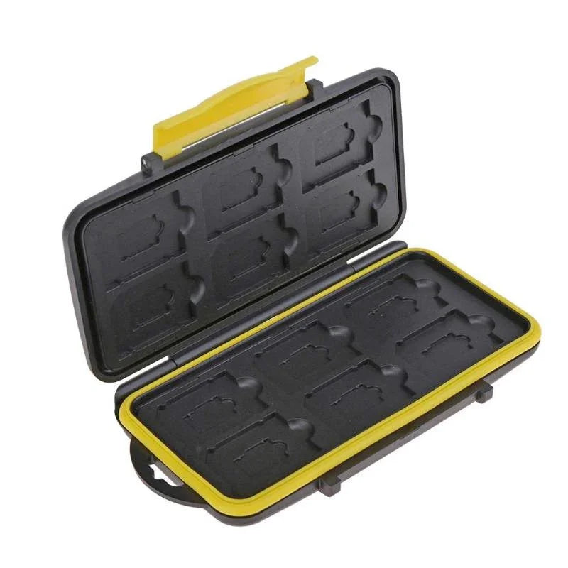 Förvaringsväska för minneskort 12i1 - Vattentät - Svart - Action King