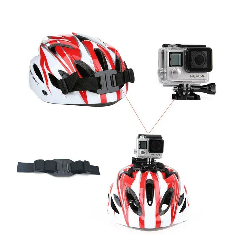 GoPro-snabbfäste med spännband för hjälm - Action King