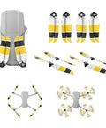 Propeller till DJI Mavic Air 2 / Air 2S - ersätter 7238F - Low Noise - Kit 4-Pack - Gul/Svart - Action King