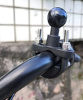 Fäste dubbelledad för rör, cykel, MC - 360 kulled - Kraftig - Aluminium - Kit - Action King