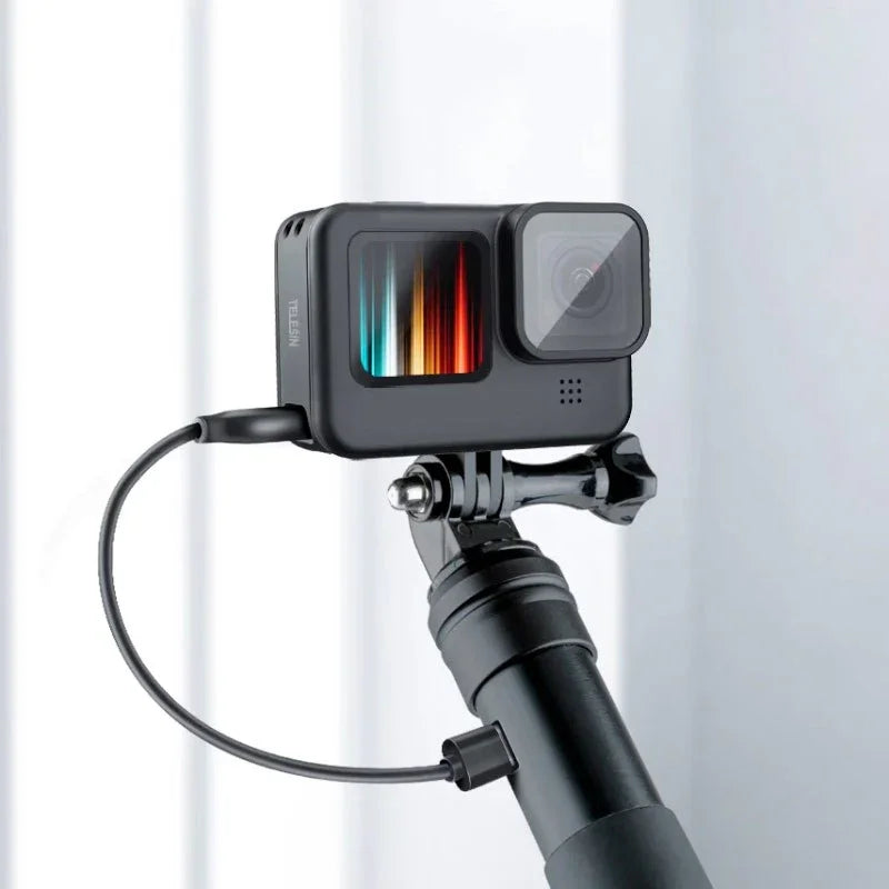 Telesin Batterilucka med genomföring USB till GoPro Hero13/12/11/10/9 Black - Action King