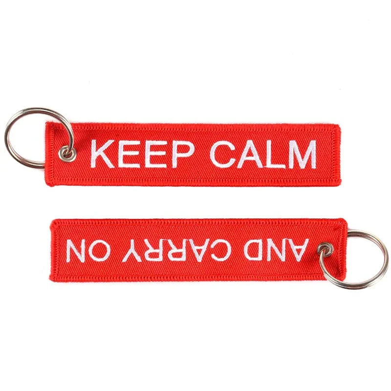 Nyckelband - KEEP CALM / AND CARRY ON - Röd/Vit - Action King