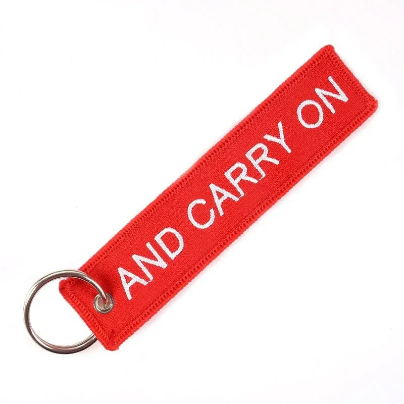 Nyckelband - KEEP CALM / AND CARRY ON - Röd/Vit - Action King