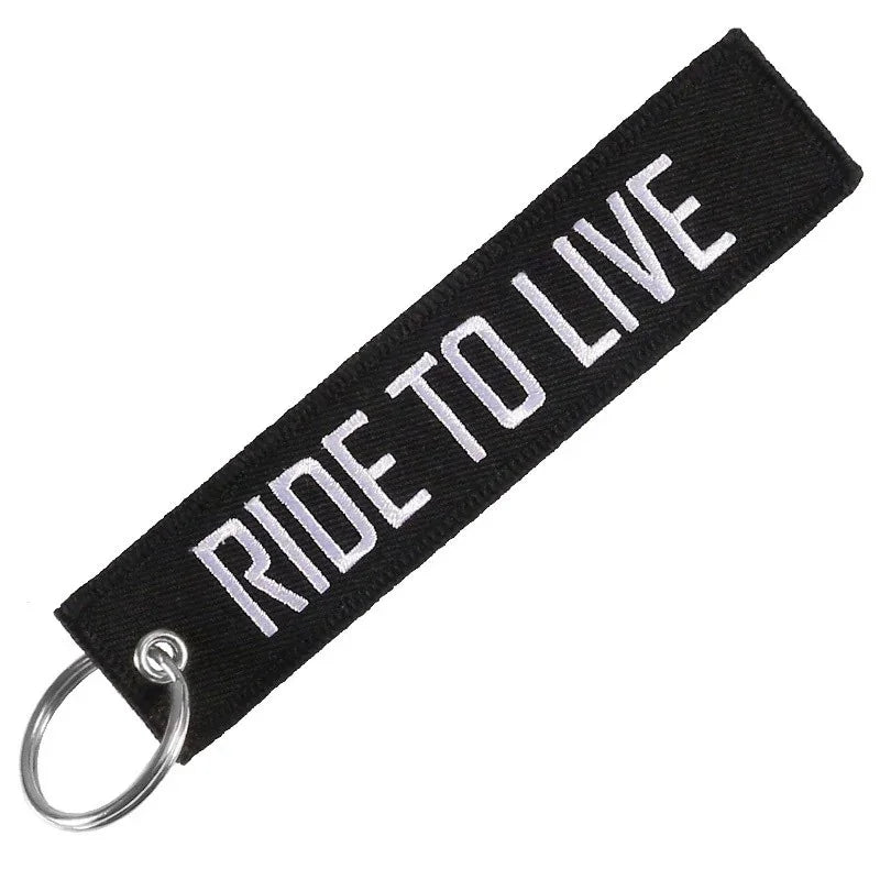 Nyckelband - RIDE TO LIVE / LIVE TO RIDE - Svart/Vit - Action King