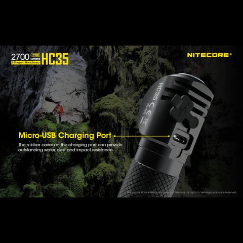 Nitecore HC35 pandelampe - 2700lm