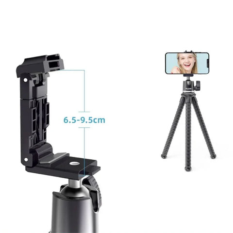 Telesin stativ fleksibelt 360 graders kuglehoved 1/4" skrue / Mobilholder / Tilbehørssko - Octopus
