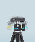 Telesin Tripod flexibelt 360 grader kulledshuvud 1/4" skruv / Mobilhållare / Tillbehörssko - Bläckfisk - Action King