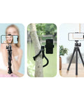 Telesin Tripod flexibelt 360 grader kulledshuvud 1/4" skruv / Mobilhållare / Tillbehörssko - Bläckfisk - Action King