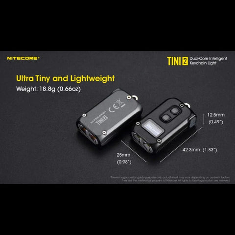 Nitecore TINI2 Nøgleringslampe - Sort - 500lm