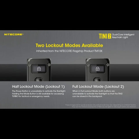 Nitecore TINI2 Nøgleringslampe - Sort - 500lm