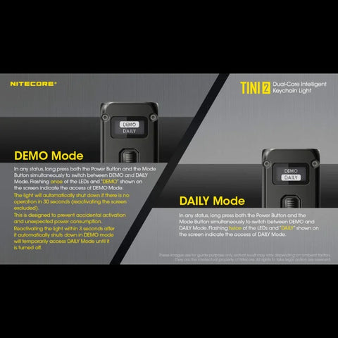 Nitecore TINI2 Nøgleringslampe - Sort - 500lm