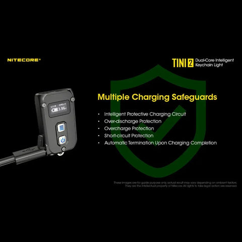 Nitecore TINI2 Nøgleringslampe - Sort - 500lm