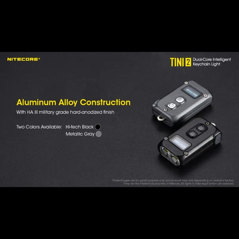 Nitecore TINI2 Nøgleringslampe - Sort - 500lm