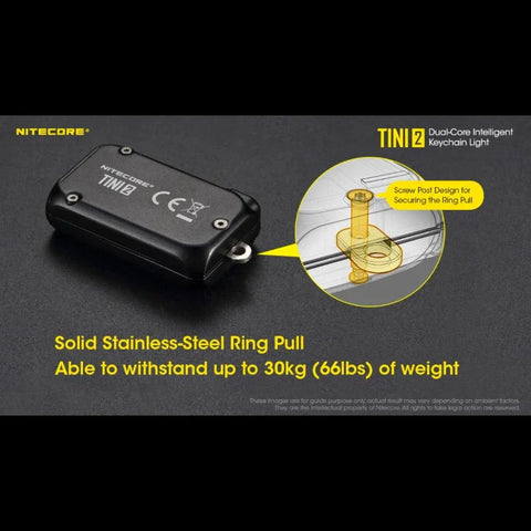 Nitecore TINI2 Nøgleringslampe - Sort - 500lm