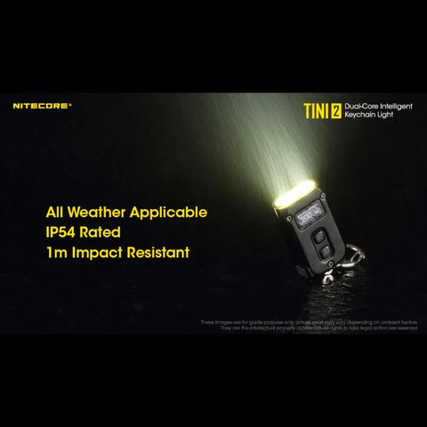 Nitecore TINI2 Nøgleringslampe - Sort - 500lm