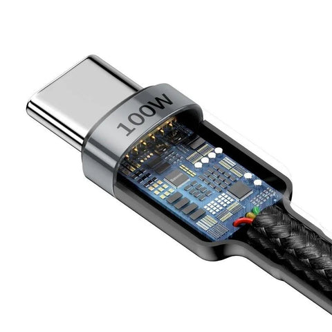 Baseus Cafule USB-C kabel PD 2.0 / QC3.0, 100W, 20v/5A, 2m - Sort