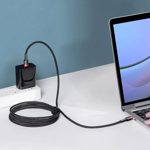 Baseus Cafule USB-C kabel PD 2.0 / QC3.0, 100W, 20v/5A, 2m - Sort