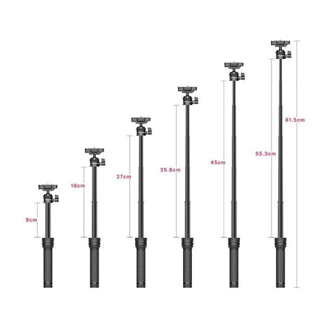 Ulanzi MT-34 Tripod Multi - Selfiestang med 360° kugleled 1/4" skrue / Mobilholder / Tilbehørssko