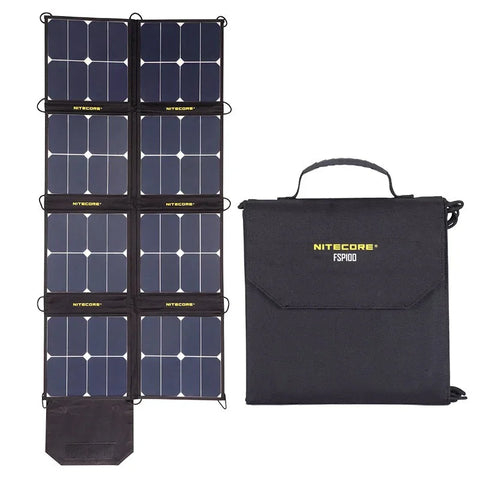 Nitecore FSP100 Foldbart Solpanel 100W - Bærbart Solpanel 100W