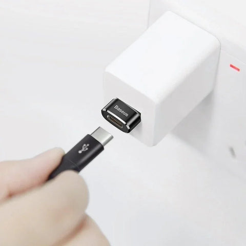 Baseus Adapter USB-C til USB-A, 5A - Sort