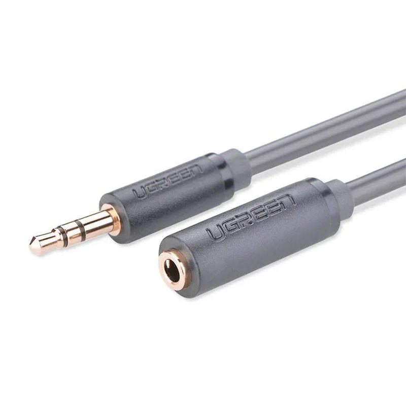 Ugreen AV124 Kabel Förlängning Ljud AUX 3.5mm TRS Ha-Ho - 1m - Grå - Action King