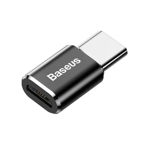 Baseus Adapter Micro-USB til USB-C - Sort