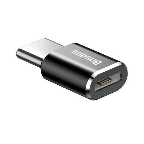 Baseus Adapter Micro-USB til USB-C - Sort